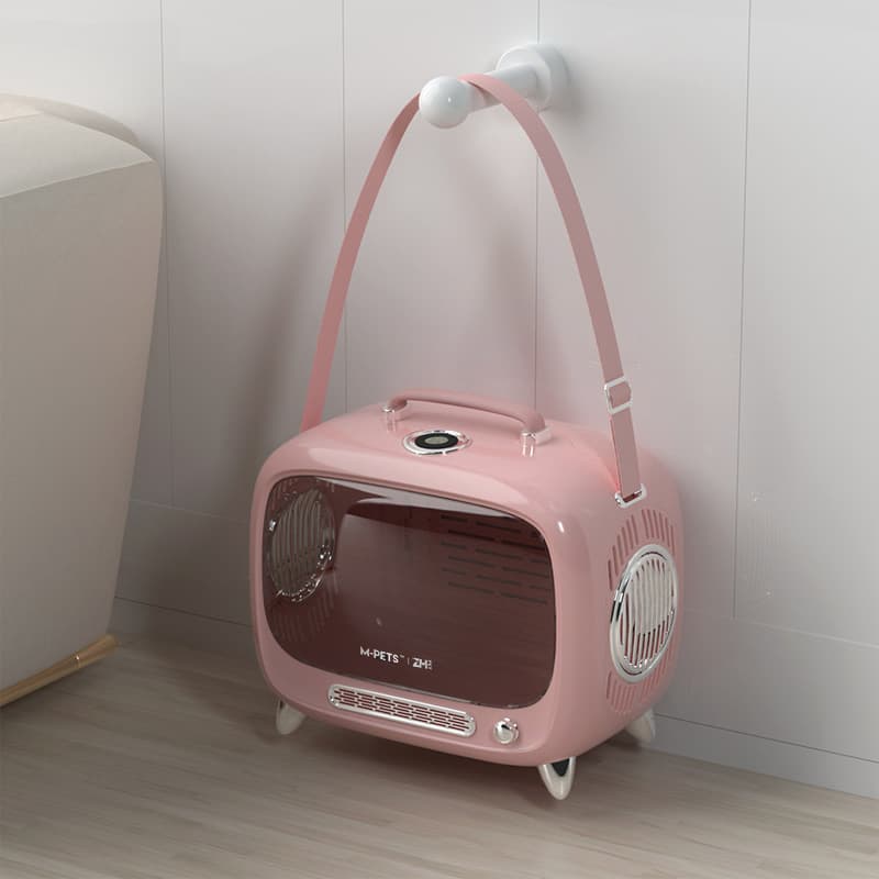 ペット キャリー 宇宙船型温湿度計付き猫用バックパック