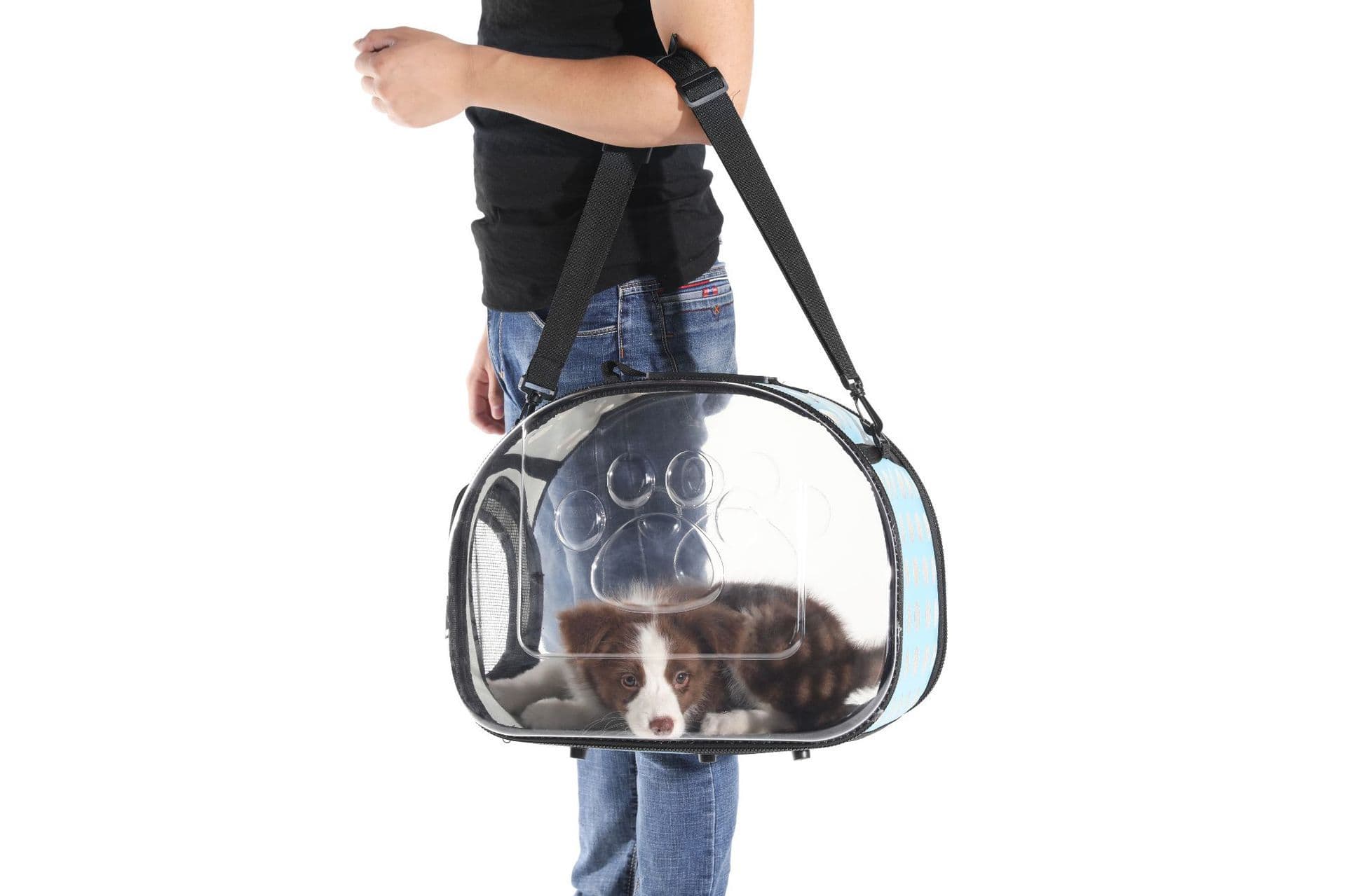 ペット キャリーバッグ 猫用透明ドーム型ペットキャリー宇宙船デザイン