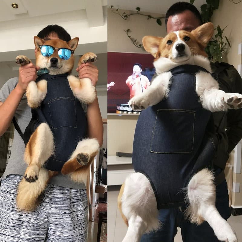 ペット キャリーバッグ 犬用　職人の匠オーバーオール型ペットキャリー