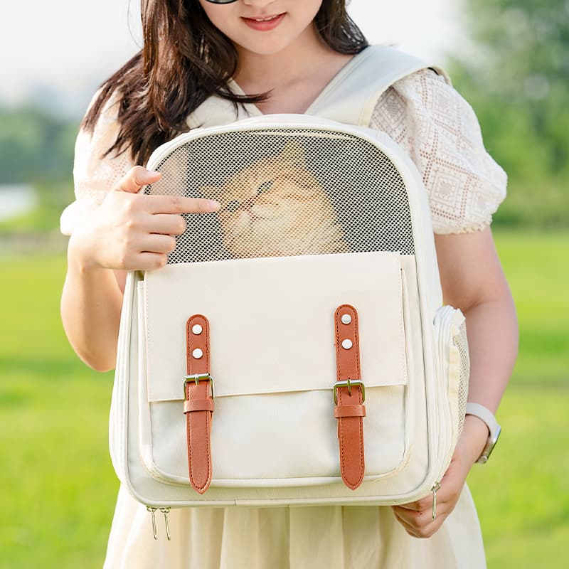 ペット キャリーバッグ 猫用メッシュ通気ペットキャリー