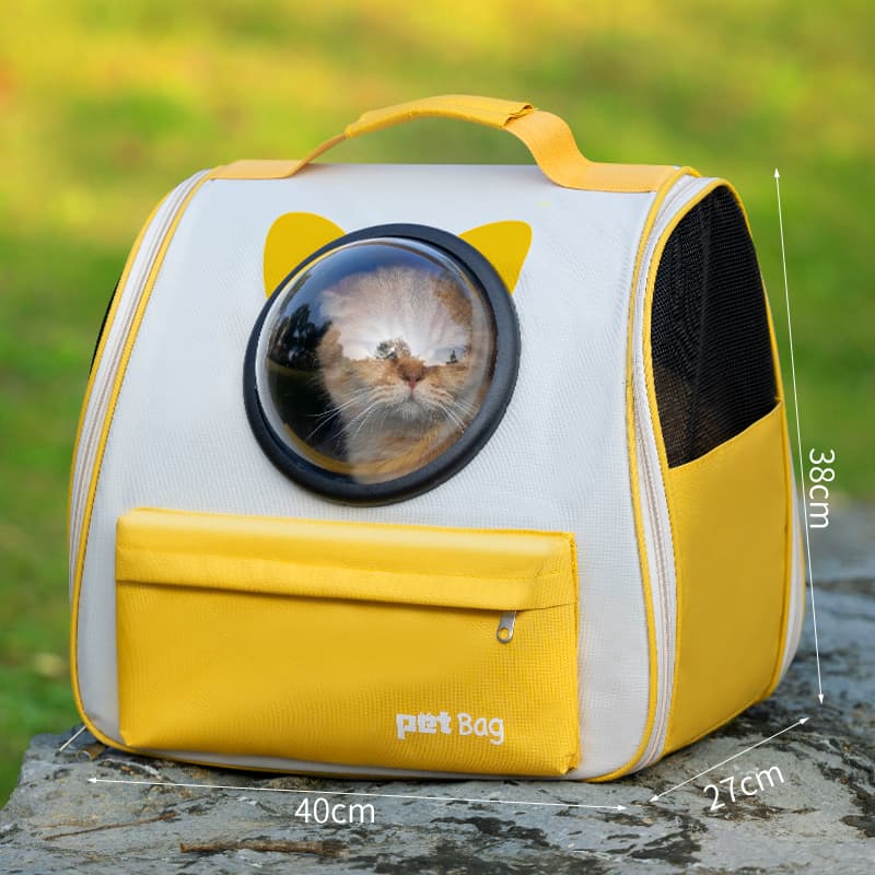 ペット キャリー 猫用窓付き宇宙船キャリー 安心おでかけバッグ