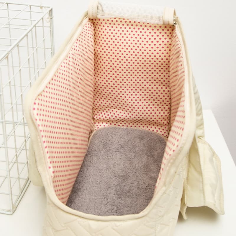 ペット キャリーバッグ 犬用キルティング ふわもこ お散歩バッグ