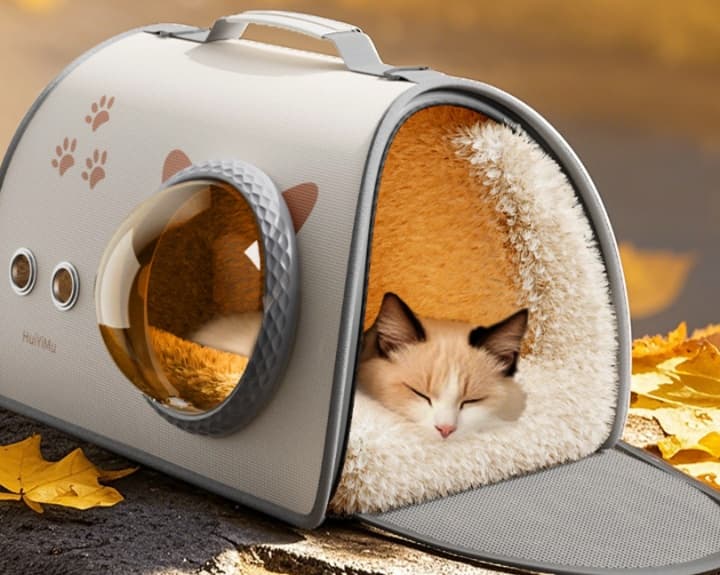 ペット キャリーバッグ 猫用ふかふかペットキャリー