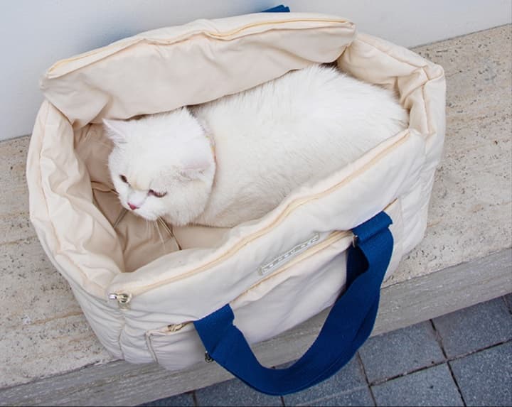 ペット キャリーバッグ 猫用ふわもこ包み込みキャリーバッグ