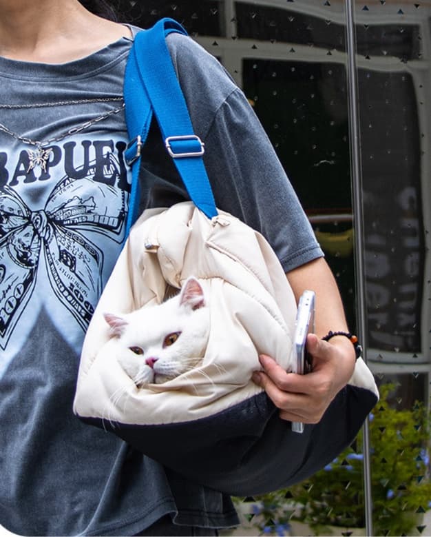 ペット キャリーバッグ 猫用ふわもこ包み込みキャリーバッグ