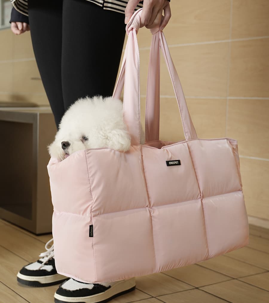 ペット キャリーバッグ 犬用ふかふかあったかドーム型ペットキャリー