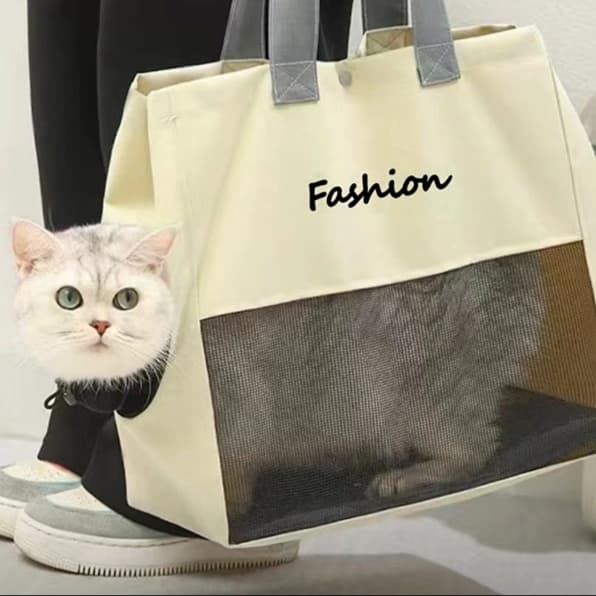 ペット キャリーバッグ 猫用メッシュデザイン おでかけトートバッグ