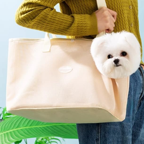 ペット キャリーバッグ 犬用メッシュ素材のお散歩らくらくキャリーバッグ