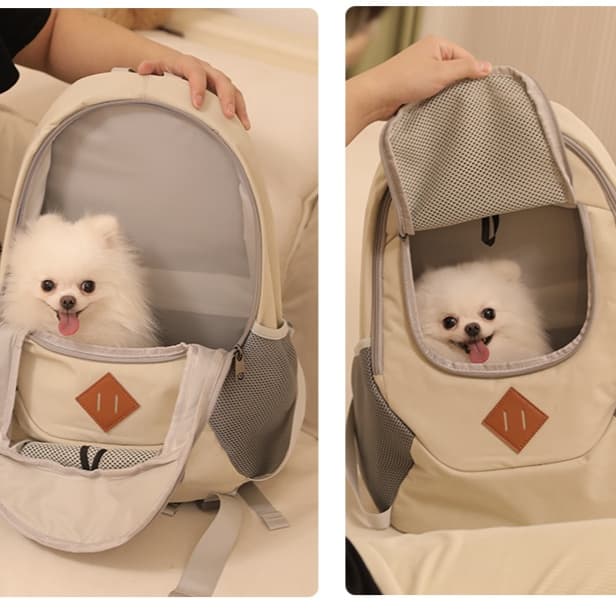 ペット キャリーバッグ 犬用背中楽々メッシュ通気ペットリュック