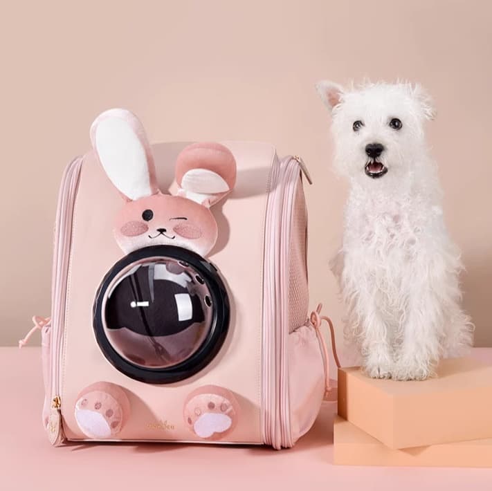 ペット キャリーバッグ 犬用うさぎモチーフ宇宙船ペットキャリー