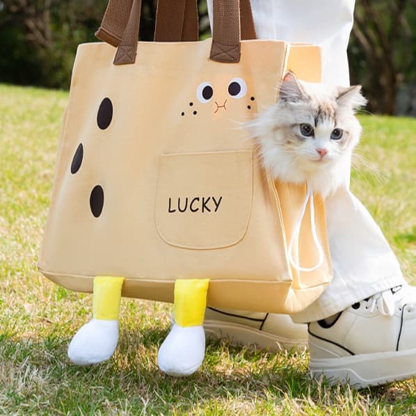 ペット キャリーバッグ 猫用ちびキャラ おでかけ猫トートバッグ