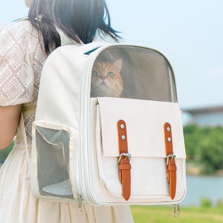 ペット キャリーバッグ 猫用メッシュ通気ペットキャリー