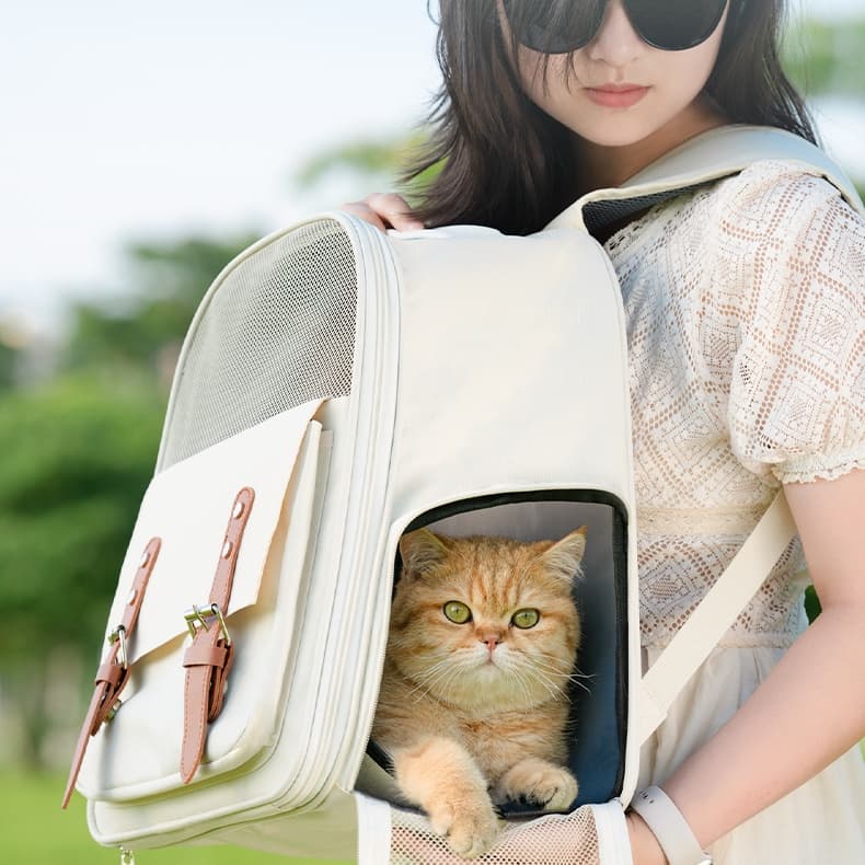 ペット キャリーバッグ 猫用メッシュ通気ペットキャリー