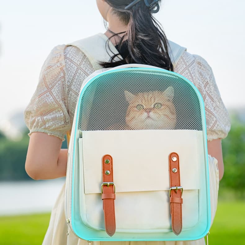 ペット キャリーバッグ 猫用メッシュ通気ペットキャリー