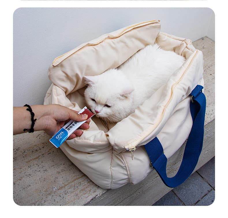 ペット キャリーバッグ 猫用ふわもこ包み込みキャリーバッグ