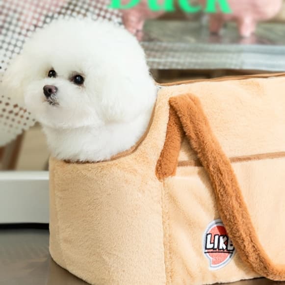ペット キャリー 犬用もこもこお出かけトートバッグ