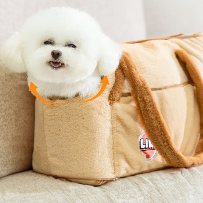 ペット キャリー 犬用もこもこお出かけトートバッグ