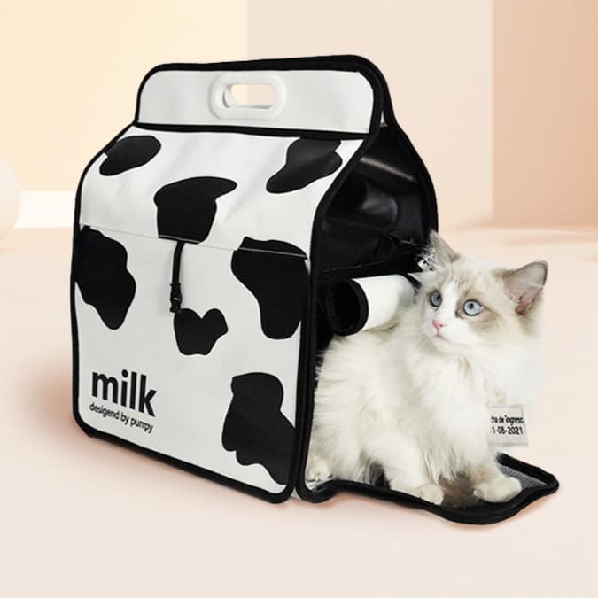 ペット キャリー 猫用牛乳パック風ペットキャリーバッグ