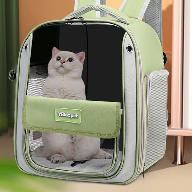 ペット キャリー 猫用ゆったり快適リュック式キャリー