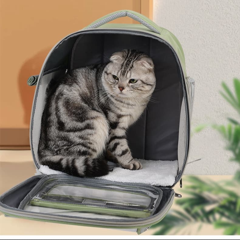 ペット キャリー 猫用ゆったり快適リュック式キャリー