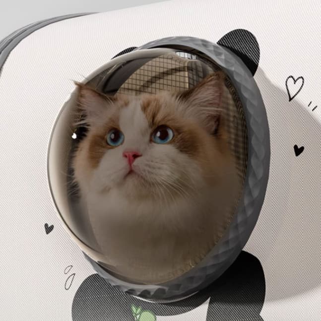 ペット キャリー 猫用宇宙船デザイン通気性抜群ペットキャリー