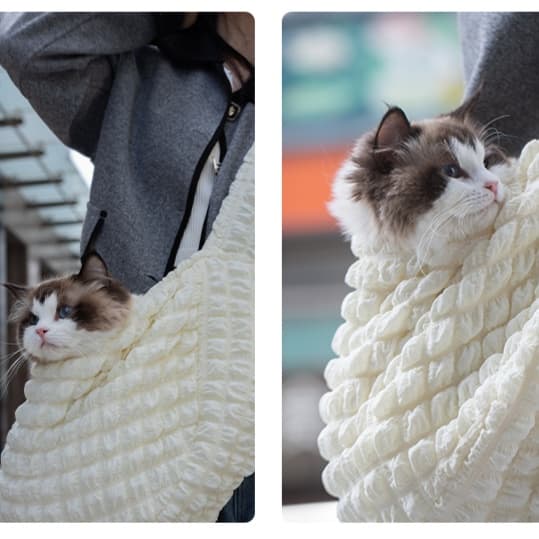 ペット キャリー 猫用もこもこお出かけバッグ