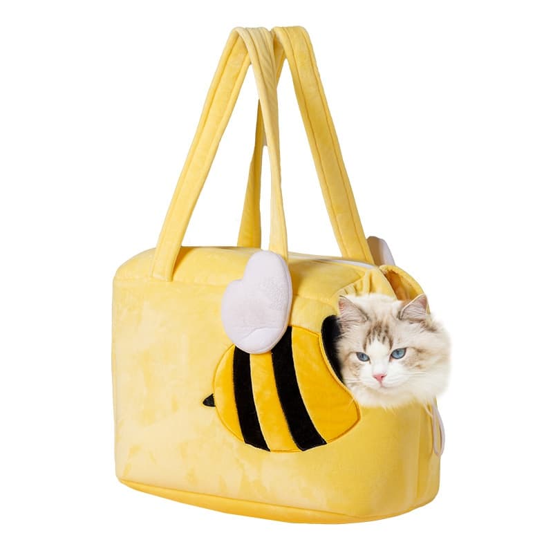 ペット キャリー 猫用ミツバチ もこもこ ペット トート