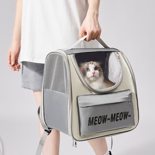 ペット キャリー 猫用透明窓付き 両用ペットリュック