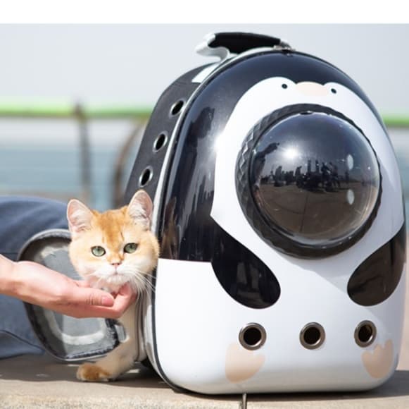 ペット キャリー 猫用宇宙船型透明ドームペットリュック
