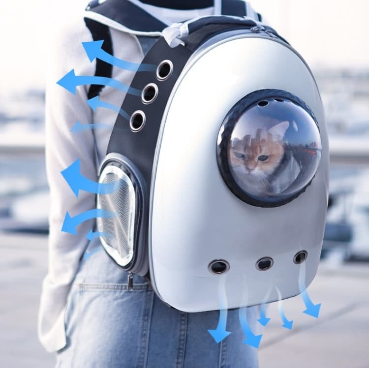 ペット キャリー 猫用宇宙船型透明ドームペットリュック