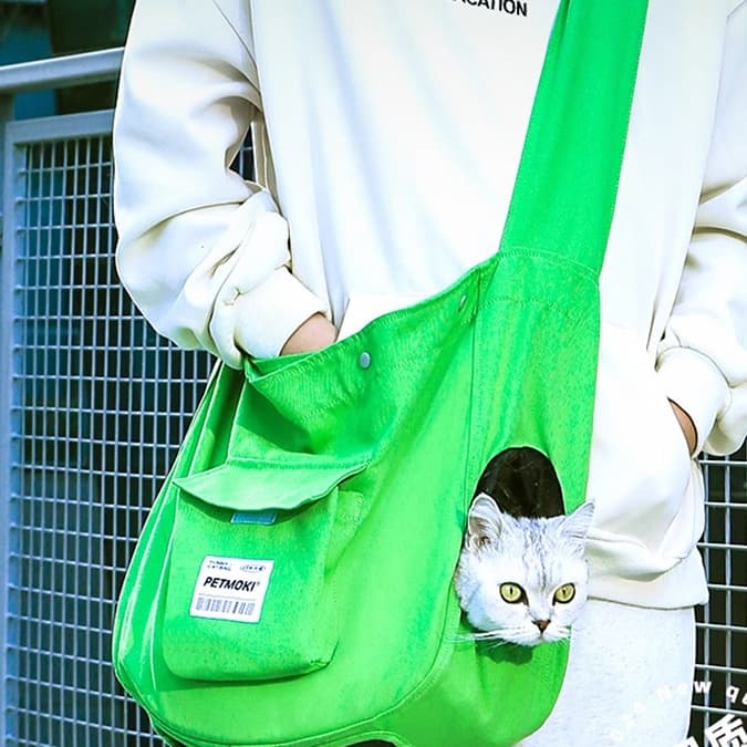 ペット キャリー 猫用 おでかけ楽チン 肩掛けスリングバッグ