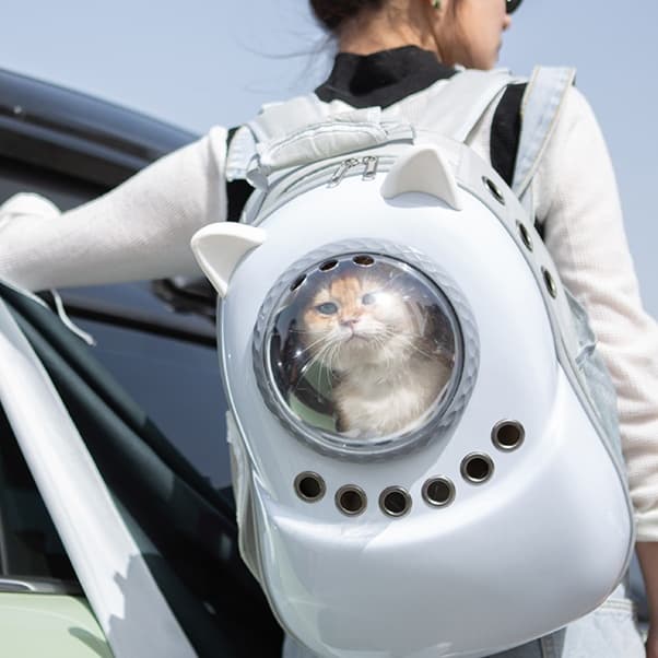 ペット キャリー 宇宙船風 猫用バックパックキャリー