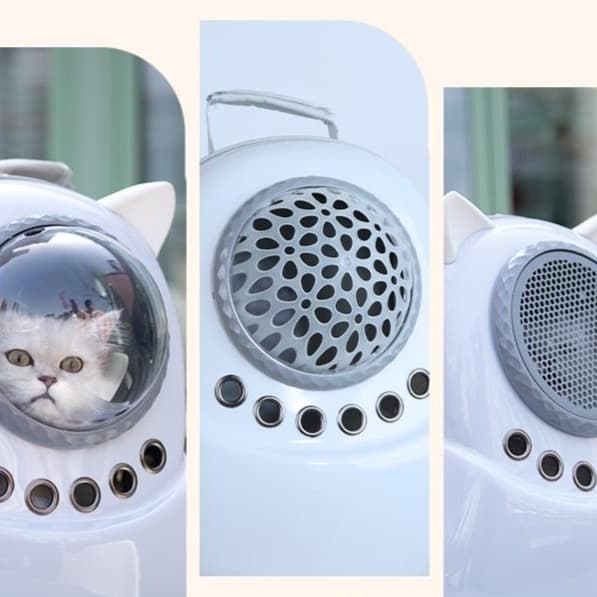 ペット キャリー 宇宙船風 猫用バックパックキャリー
