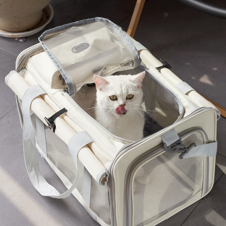 ペット キャリー 快適お出かけ猫用メッシュキャリー