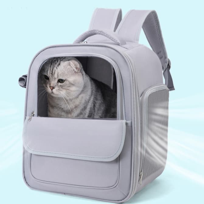 ペット キャリー 猫用窓付き透明リュックキャリー