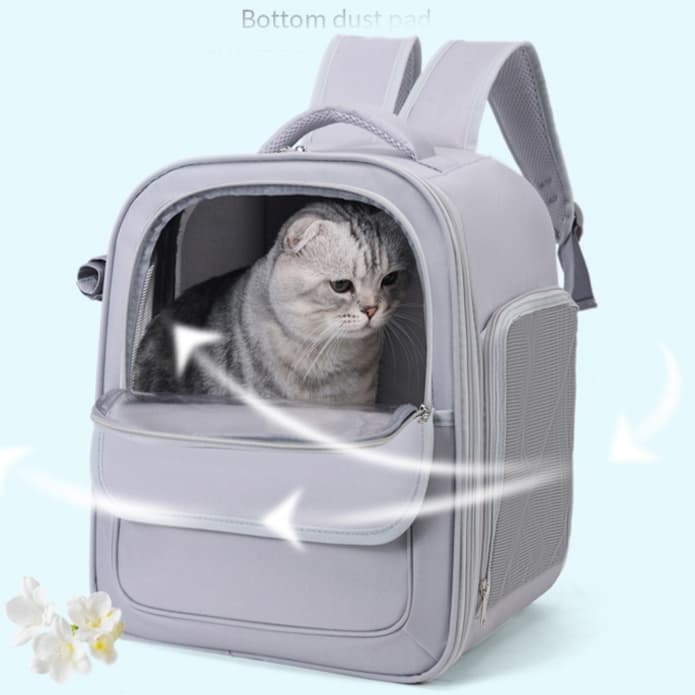 ペット キャリー 猫用窓付き透明リュックキャリー