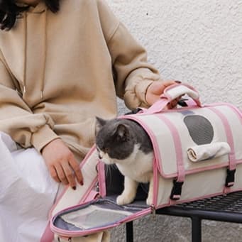 ペット キャリー 猫用二通り使える快適おでかけキャリー