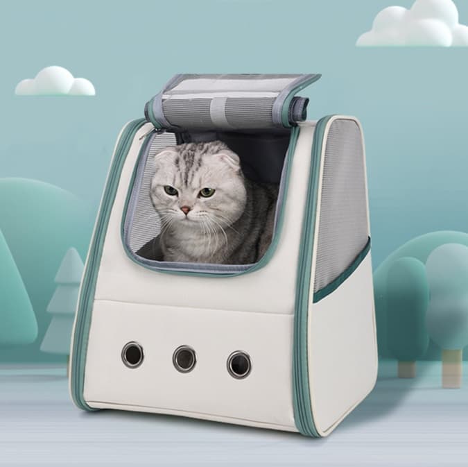 ペット キャリー 猫用おでかけ楽々快適バックパックキャリー