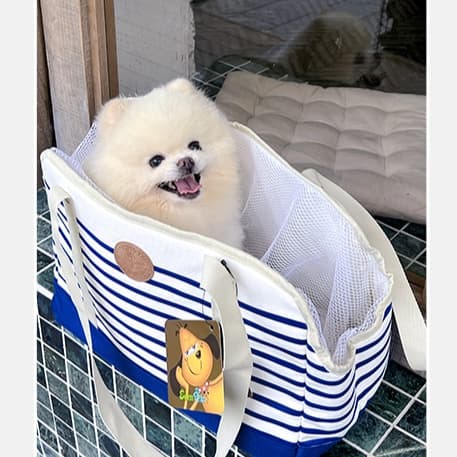 ペット キャリー おでかけ楽々メッシュ付き犬用トートキャリー