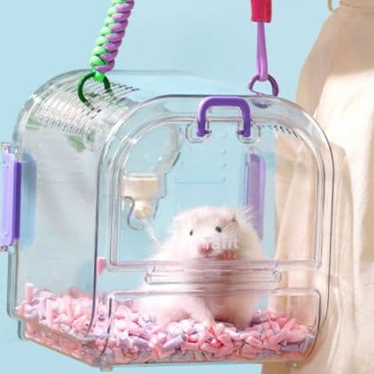 ペット キャリー ペット キャリー 透明ハウス おでかけハムスターケージ