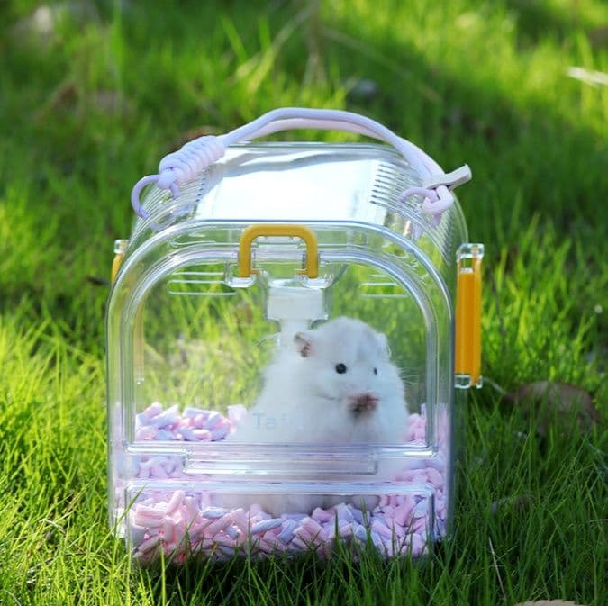 ペット キャリー ペット キャリー 透明ハウス おでかけハムスターケージ