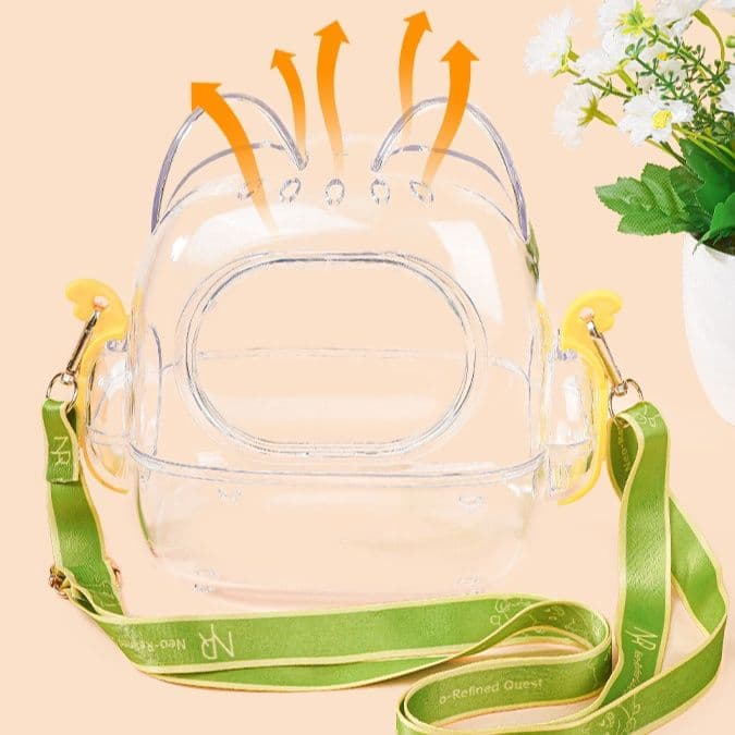 ペット キャリー ハムスター用透明ポケットハムスターキャリー