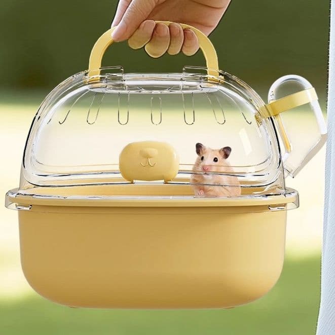 ペット キャリー ハムスター用透明窓付き小動物お出かけハウス