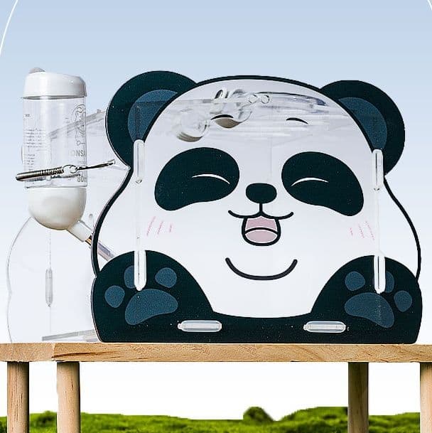 ペット キャリー動物顔の透明ハムスター通気キャリー