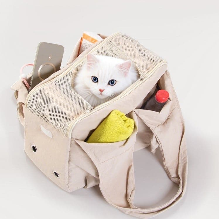 ペット キャリー優雅な猫のお出かけトートバッグ
