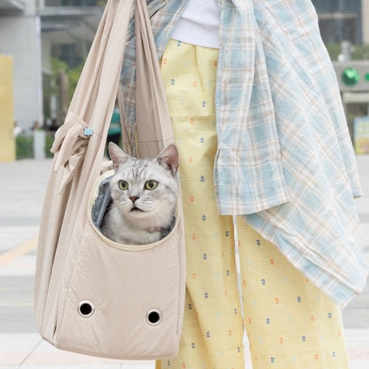 ペット キャリー優雅な猫のお出かけトートバッグ