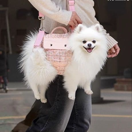 ペット キャリー 小型犬用おしゃれ斜め掛けキャリー