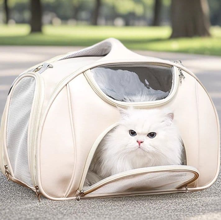ペット キャリー 猫用宇宙船型透明窓付きキャリーバッグ