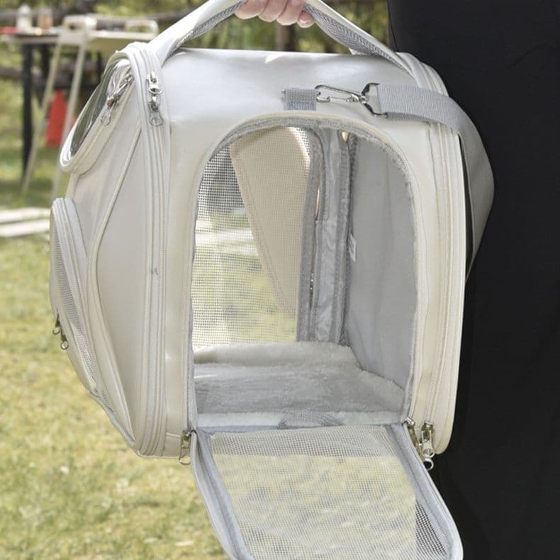 ペット キャリー 猫用宇宙船型透明窓付きキャリーバッグ