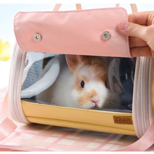 ペットキャリーうさぎ用軽量通気性抜群透明窓付き